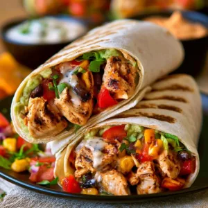Delicious Southwest Chicken Wrap filled with fresh ingredients for an easy lunch.