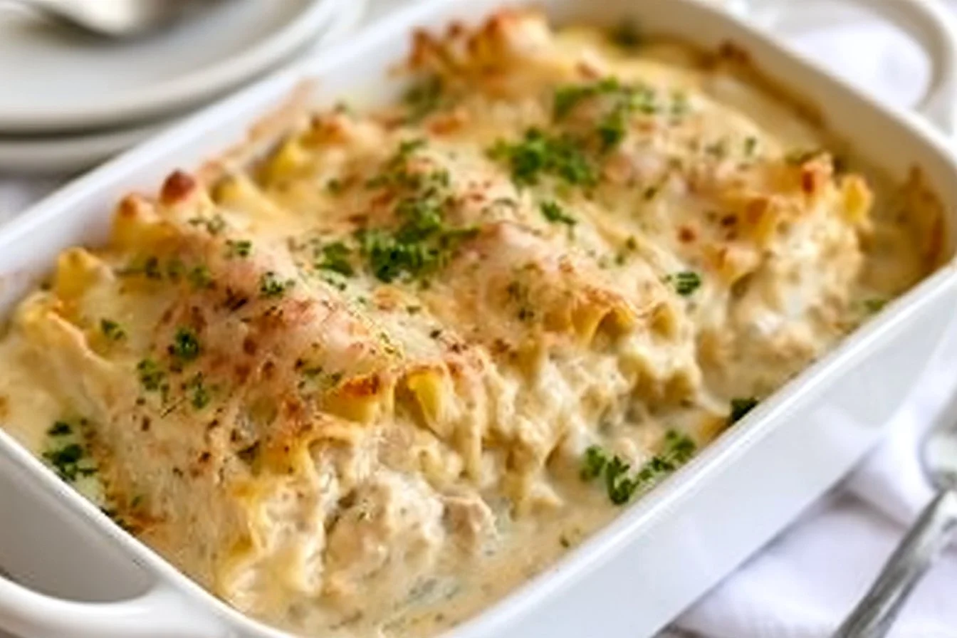 Chicken Alfredo Lasagna Roll-Ups