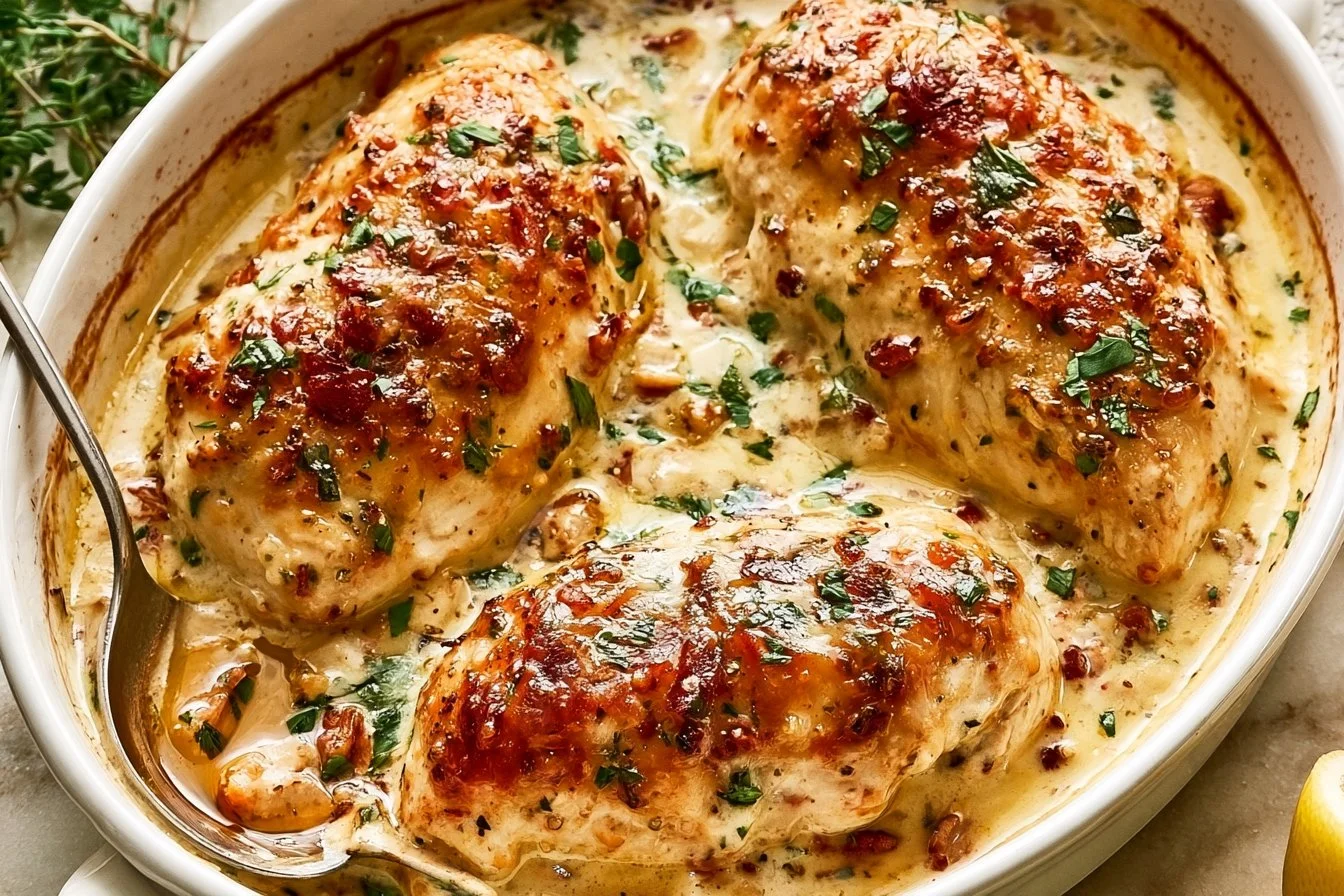 Creamy Baked Chicken Breasts: Easy & Tastiest Chicken Bake Dinner Recipe