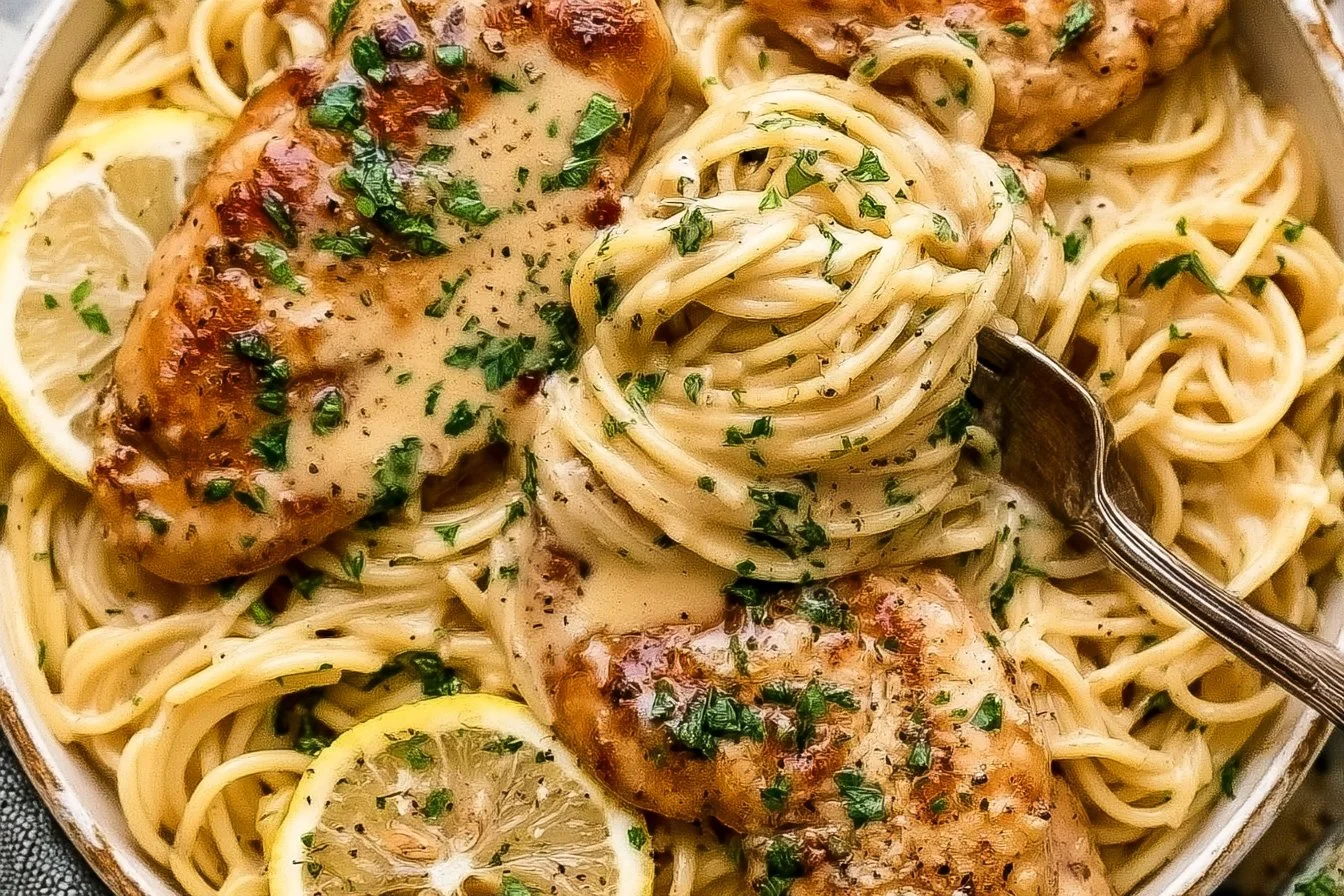 Creamy lemon sauce dinner | Creamy lemon sauce for chicken, Creamy lemon garlic chicken pasta, Lemon chicken dinner