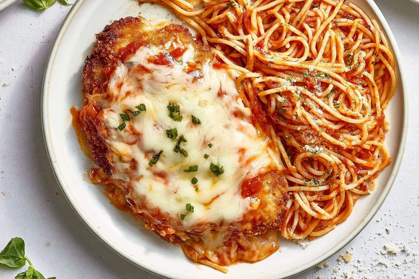 easy-oven-baked-chicken-parmesan-2026-10-01-160612 Delicious easy oven baked chicken parmesan with cheese and marinara sauce