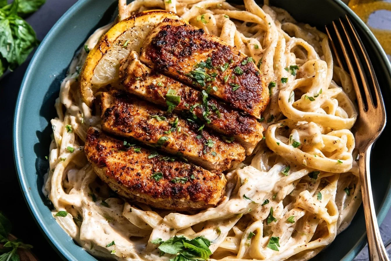 Lemon Pepper Cajun Chicken Fettuccine Alfredo Recipe | Half Baked Harvest Alfredo, Half Baked Harvest One Pot Cajun Ranch Chicken Pasta, Dinner Recipes