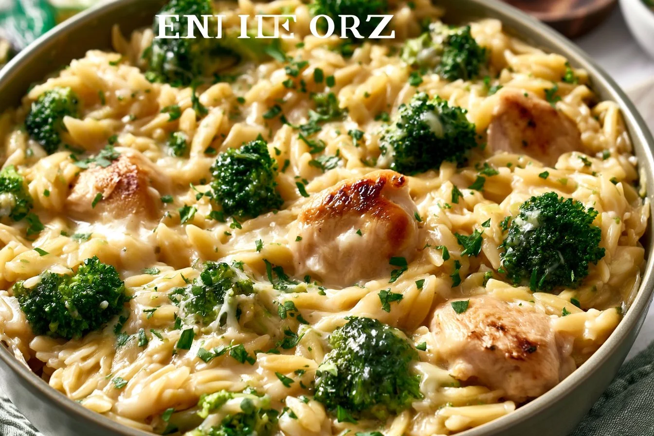 One Pot Broccoli Cheese Orzo