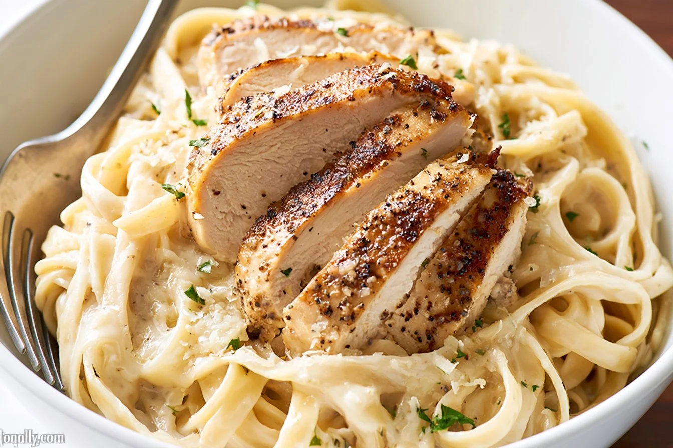 the-easiest-chicken-alfredo-recipe-2026-10-01-160612 Delicious chicken alfredo served on a plate with creamy sauce and herbs